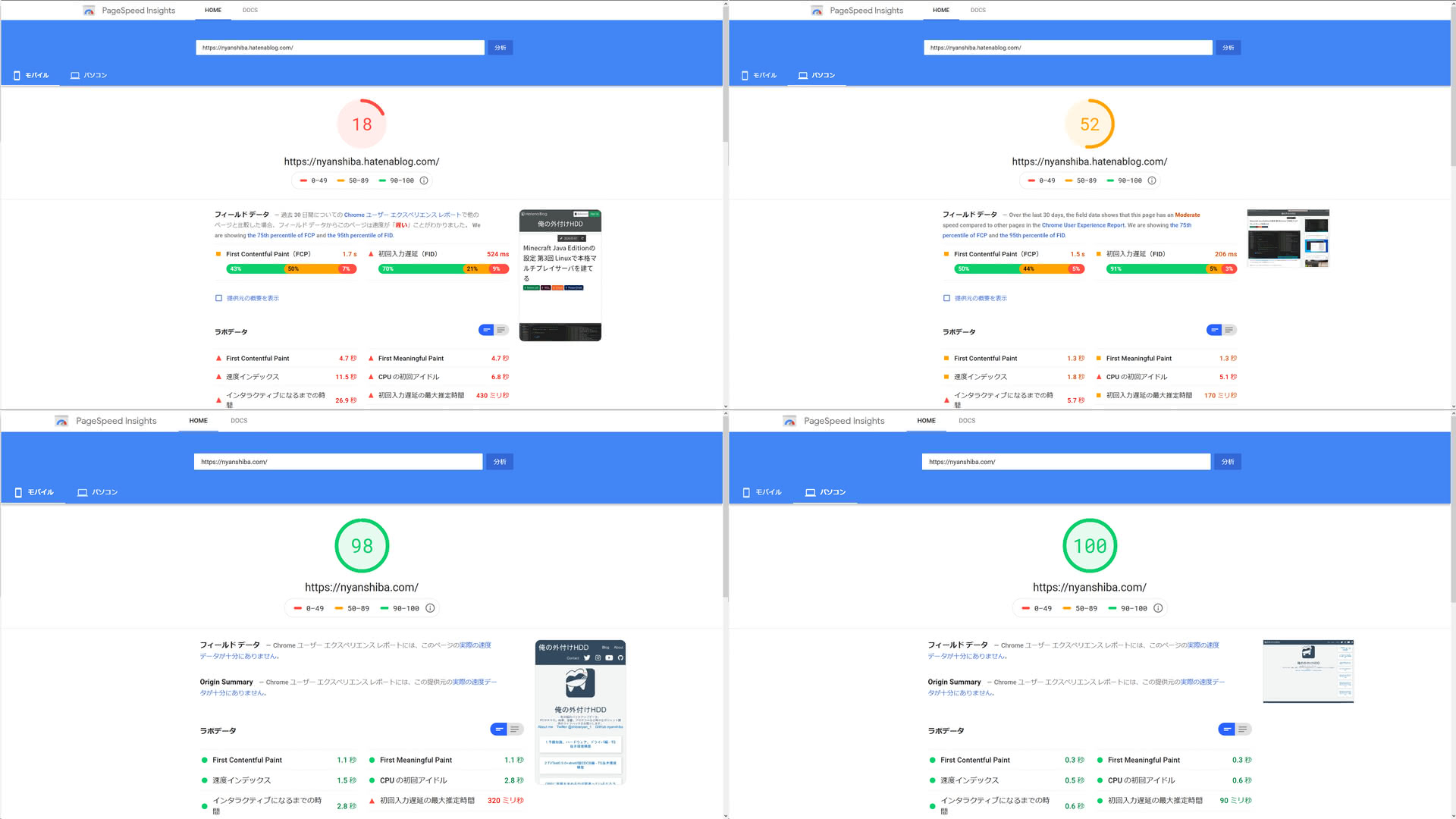 Nuxtjs PageSpeed Insights